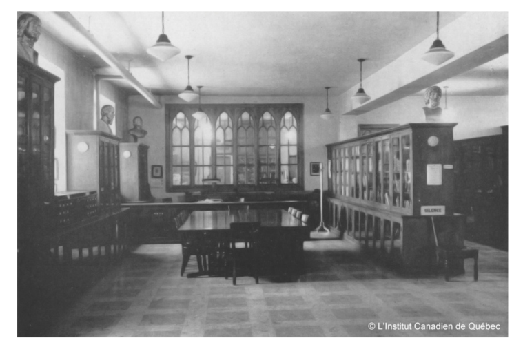 La bibliothèque publique de L'ICQ en 1948.