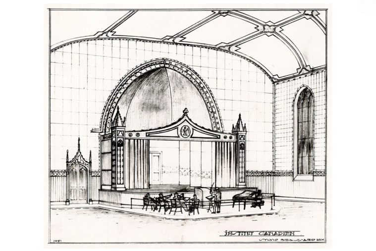 Croquis de la Salle de L'institut.